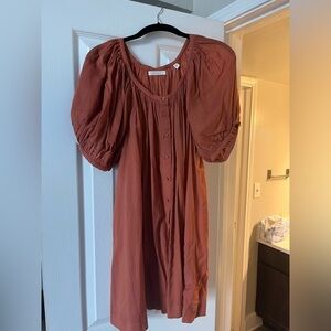 Never worn Josette Cotton-Blend Minidress in Tierra/Orange!